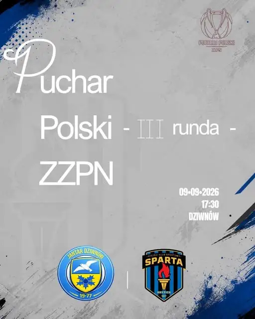 Sparta Gryfice poznała rywala w III rundzie Pucharu Polski ZZPN