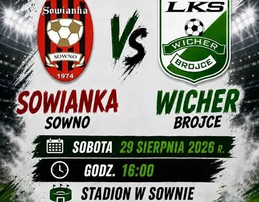 Piłkarskie emocje w Sownie: Sowianka podejmuje Wicher Brojce