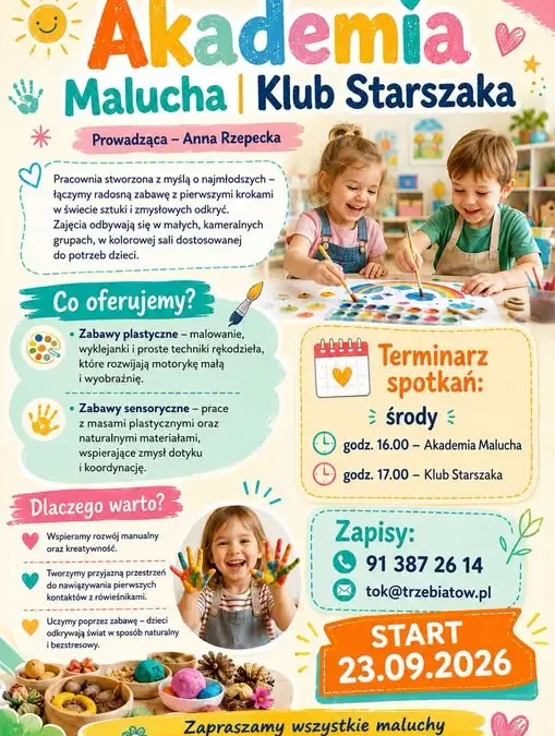 Akademia Malucha i Klub Starszaka – nowe zajęcia dla dzieci w Trzebiatowie