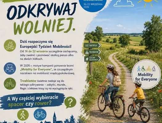 Europejski Tydzień Mobilności w Trzebiatowie – czas na spacer i rower