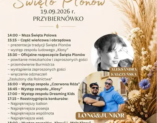 Gminne Święto Plonów 2026 w Przybiernówku – program i atrakcje