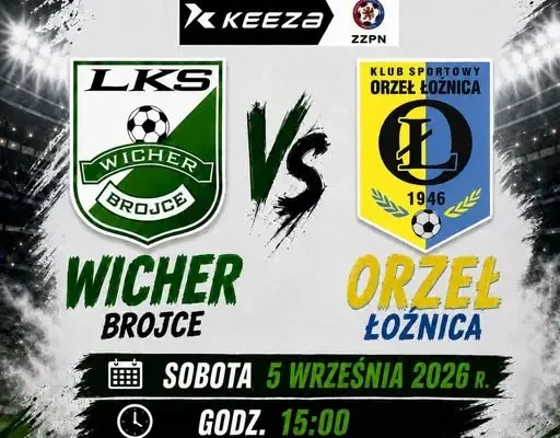 Wicher Brojce podejmie Orła Łożnica w 3. kolejce KEEZA Klasy A