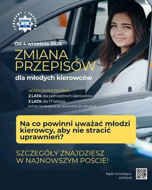 Nowe przepisy dla młodych kierowców: okres próbny i surowe kary