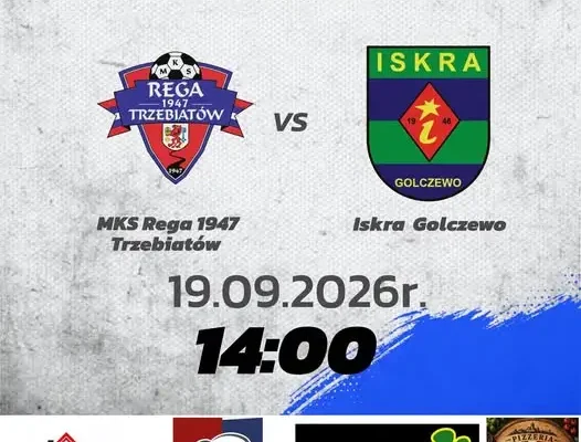 Rega Trzebiatów zagra u siebie z Iskrą Golczewo. Kibice potrzebni na trybunach