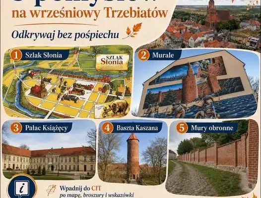 Trzebiatów na wrześniowy spacer – Szlak Słonia, murale i Baszta Kaszana