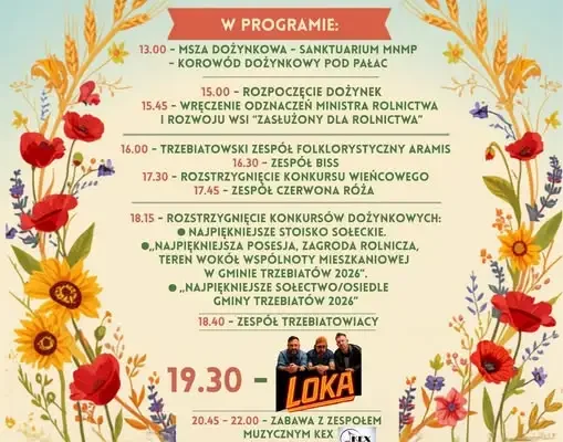 Dożynki Gminne w Trzebiatowie już 12 września – sprawdź program!