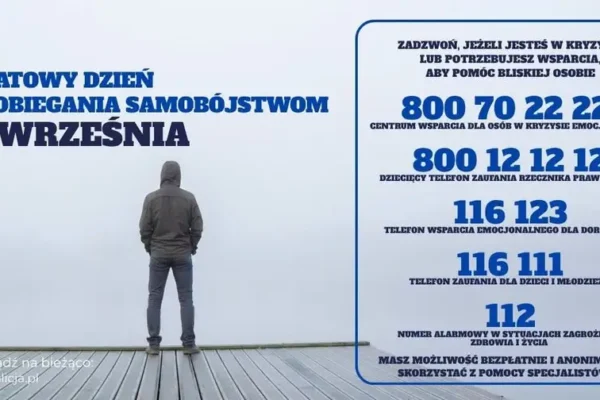 Światowy Dzień Zapobiegania Samobójstwom: każdy sygnał może uratować życie