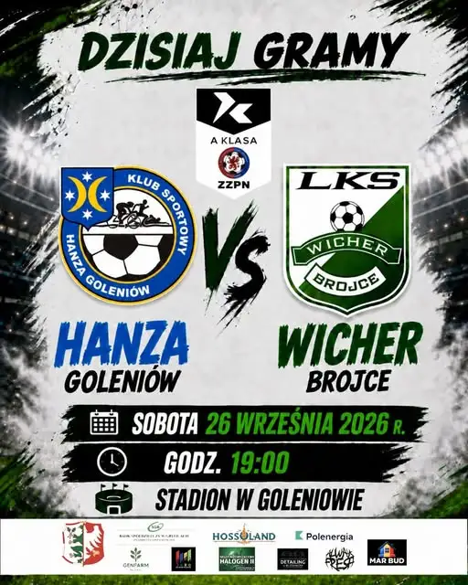 LKS Wicher Brojce zagra dziś na wyjeździe z Hanzą Goleniów