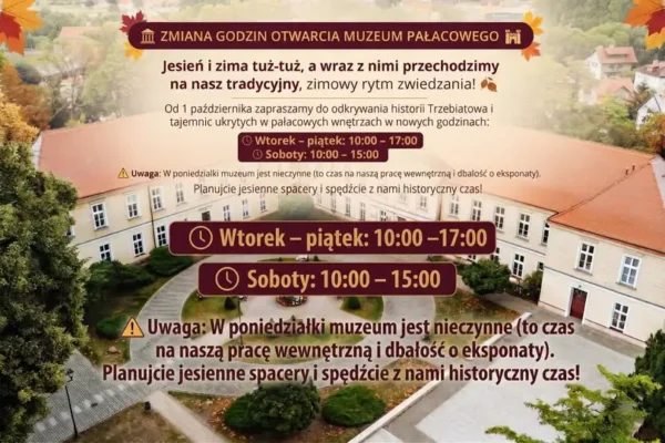 Muzeum Pałacowe w Trzebiatowie zmienia godziny otwarcia od 1 października