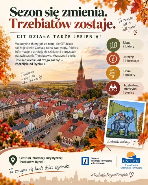 Centrum Informacji Turystycznej w Trzebiatowie działa także jesienią