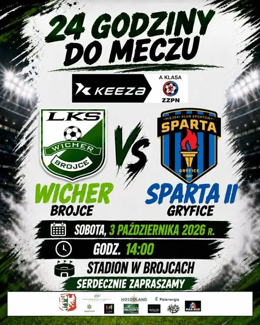 Wicher Brojce podejmie Spartę II Gryfice. Mecz już w sobotę